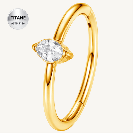 Piercing de nez en titane ASTM F136 hypoallergénique - LÉA MARQUISE - Much Elegance