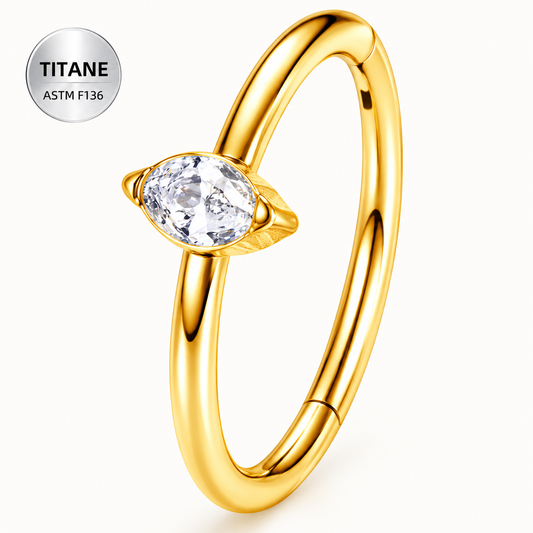 Piercing de nez en titane ASTM F136 hypoallergénique - LÉA MARQUISE - Much Elegance
