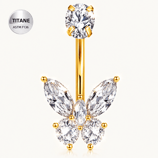 Piercing de nombril en titane ASTM F136 hypoallergénique - MARINA - Much Elegance