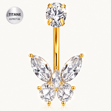 Piercing de nombril en titane ASTM F136 hypoallergénique - MARINA - Much Elegance