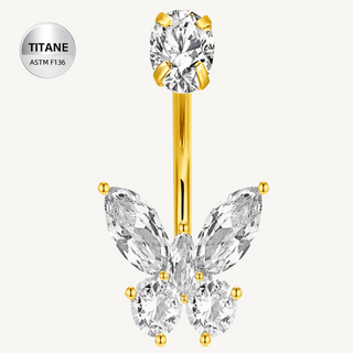 Piercing de nombril en titane ASTM F136 hypoallergénique - MARINA - Much Elegance