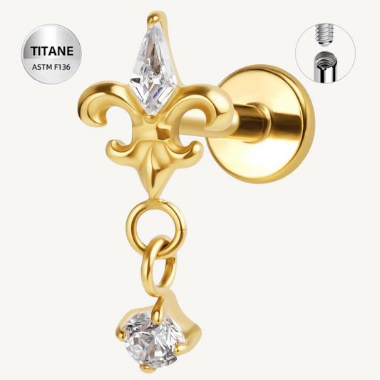 Piercing d’oreille en titane ASTM F136 hypoallergénique - ALTHEA - Much Elegance