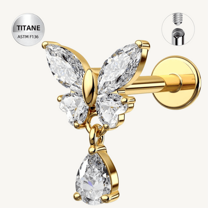 Piercing d’oreille en titane ASTM F136 hypoallergénique - AMARIA - Much Elegance