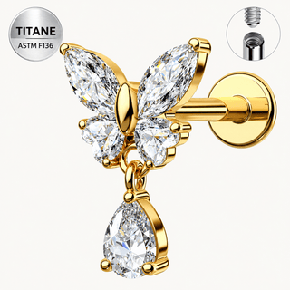 Piercing d’oreille en titane ASTM F136 hypoallergénique - AMARIA - Much Elegance