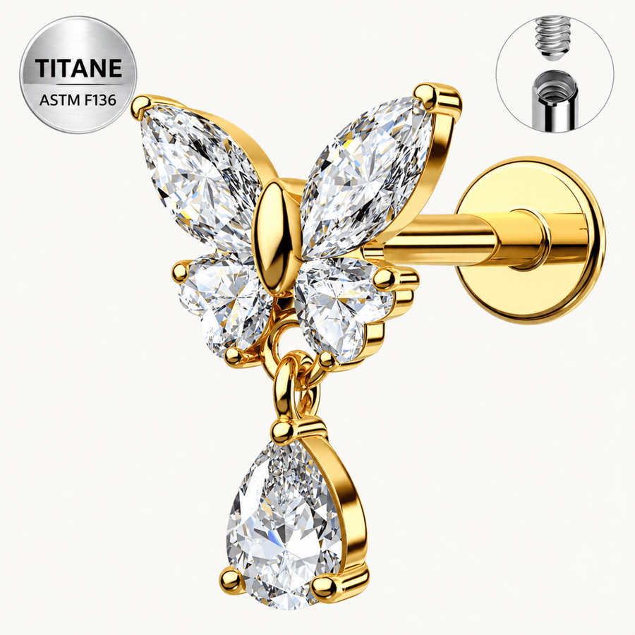 Piercing d’oreille en titane ASTM F136 hypoallergénique - AMARIA - Much Elegance