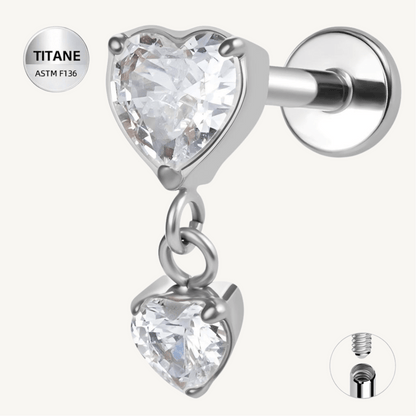 Piercing d’oreille en titane ASTM F136 hypoallergénique - AMORIA - Much Elegance