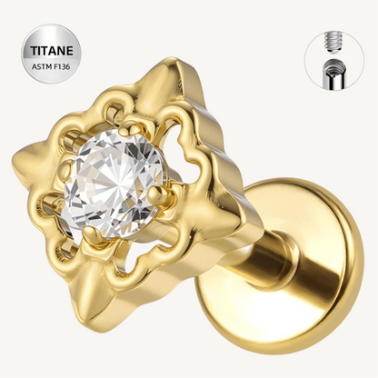 Piercing d’oreille en titane ASTM F136 hypoallergénique - ORÉLIA - Much Elegance