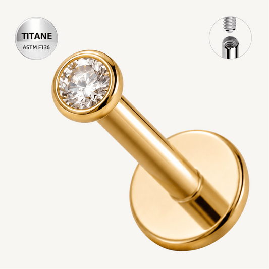 Piercing d’oreille en titane ASTM F136 hypoallergénique - SOLÉA - Much Elegance