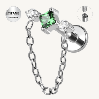 Piercing d’oreille en titane ASTM F136 hypoallergénique - VÉRONA - Much Elegance