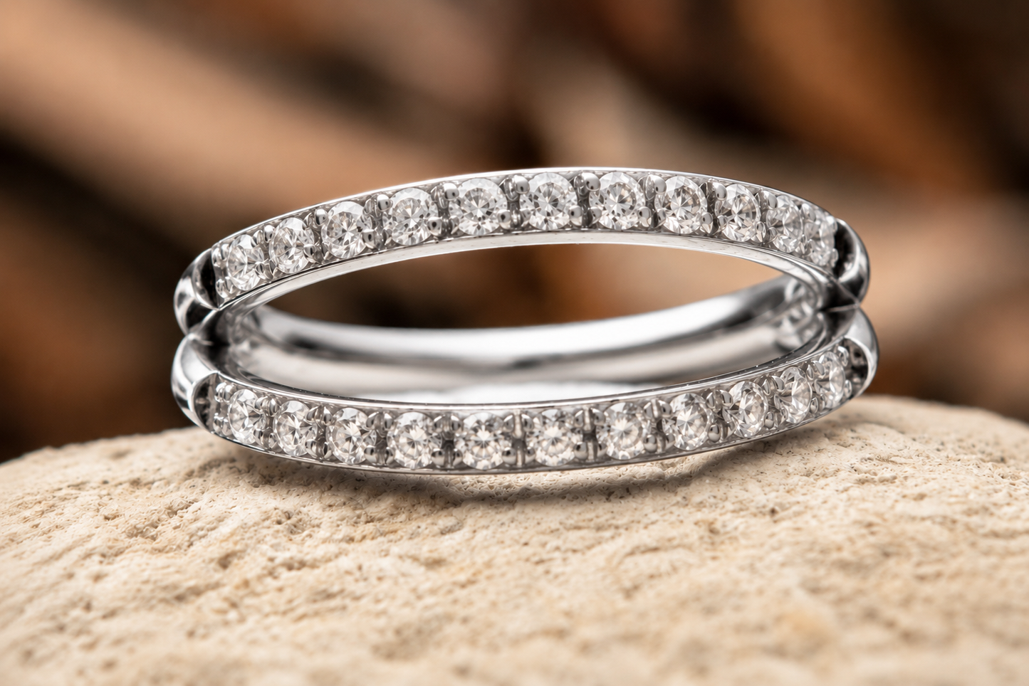 Piercing de nez en titane ASTM F136 hypoallergénique - ANNA DUO - Much Elegance