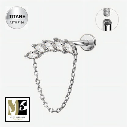 SERENA – Piercing Chaîne en Titane ASTM F - 136 - Much Elegance