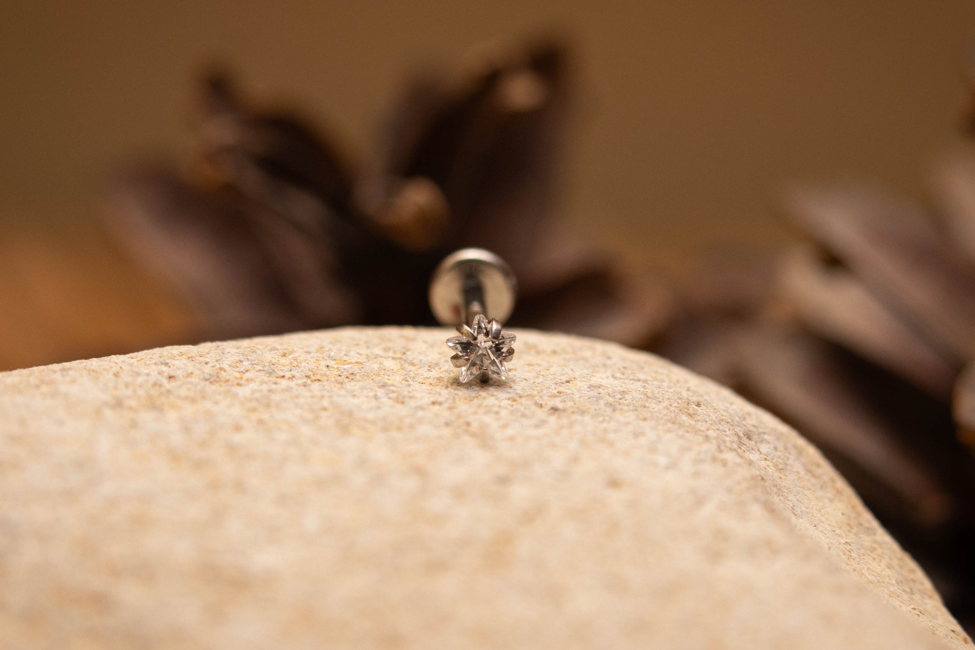 STELIA – Piercing Étoile Cristal en Titane ASTM F - 136 - Much Elegance