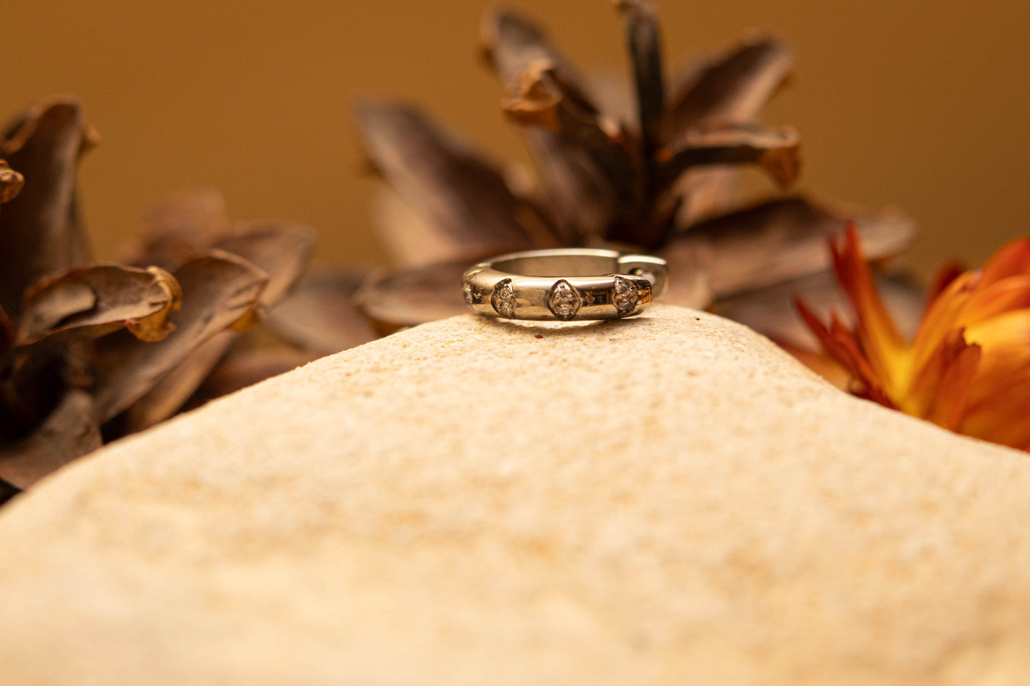 VELIA – Créole Sculptée en Titane ASTM F - 136 | Cristaux Intégrés (Or 18K ou Argent) - Much Elegance